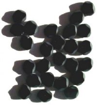 25 9mm Diamond-Shaped Window Beads Black 